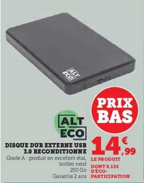 DISQUE DUR EXTERNE USB 3.0 RECONDITIONNE
