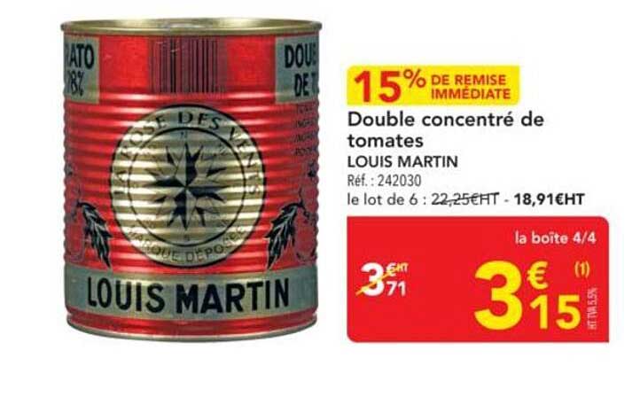 Double concentré de tomates