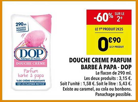 DOUCHE CREME PARFUM BARBE À PAPA - DOP