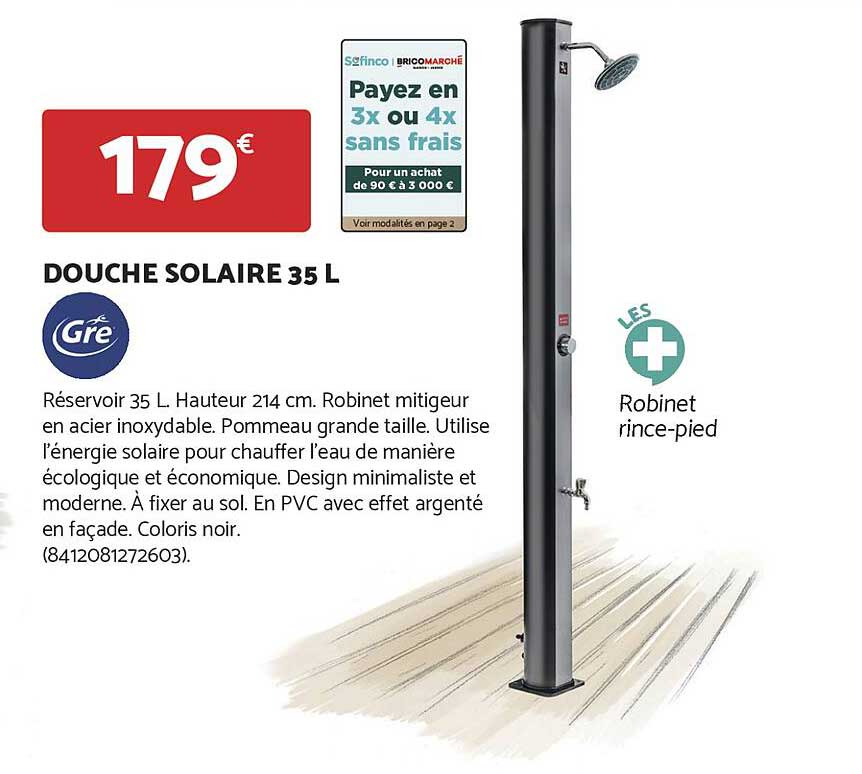 DOUCHE SOLAIRE 35 L