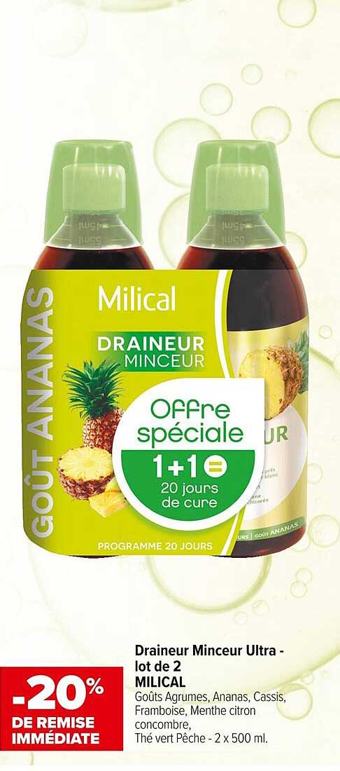 Draineur Minceur Ultra - lot de 2 MILICAL