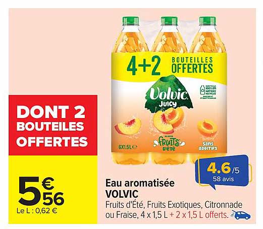 Eau aromatisée VOLVIC