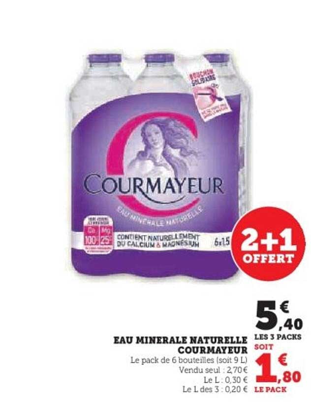 EAU MINERALE NATURELLE COURMAYEUR