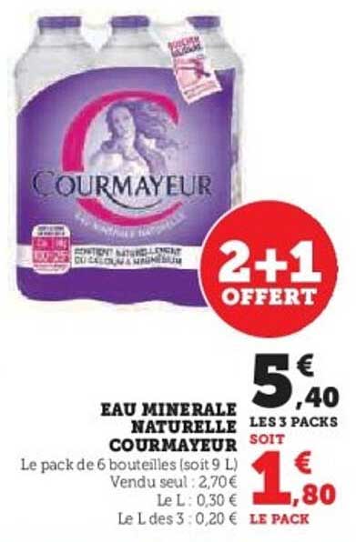 EAU MINERALE NATURELLE COURMAYEUR