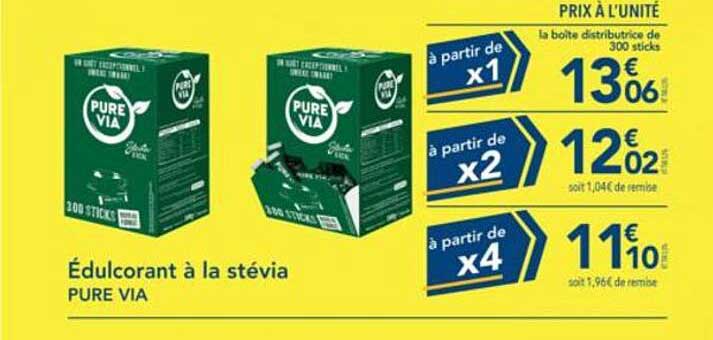 Édulcorant à la stévia PURE VIA
