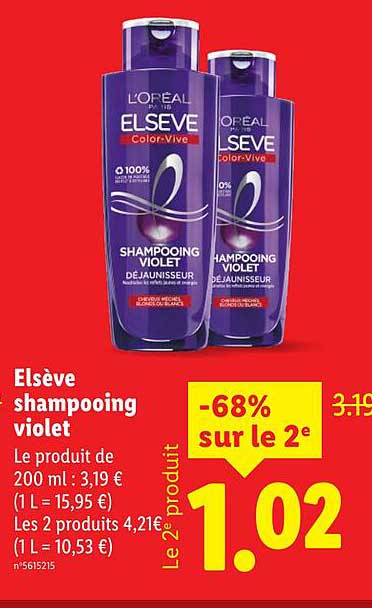 Elsève shampoing violet