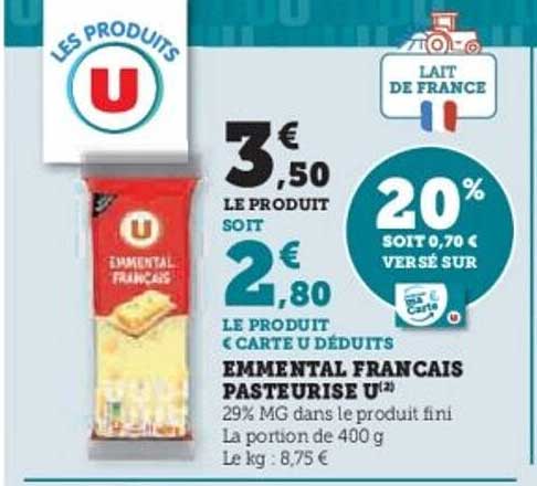 EMMENTAL FRANCAIS PASTEURISE U