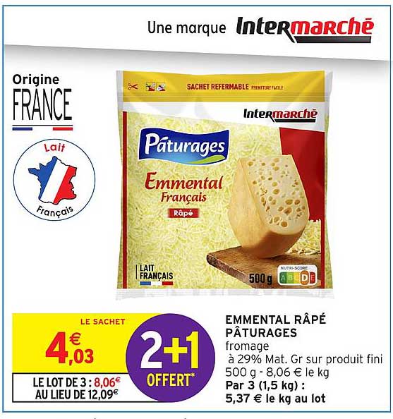 EMMENTAL RÂPÉ PÂTURAGES
