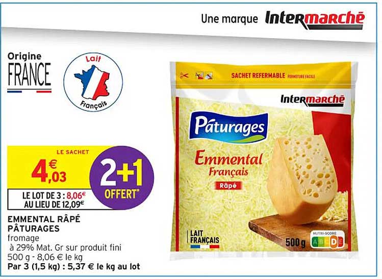 Emmental Râpé Pâturages