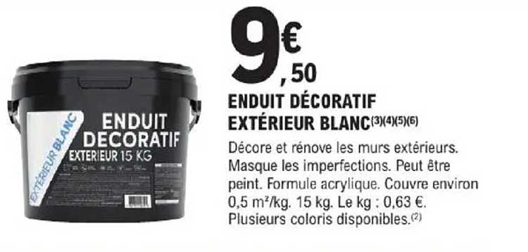 ENDUIT DÉCORATIF EXTÉRIEUR BLANC