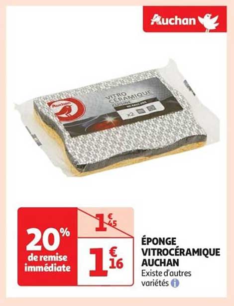 Éponge Vitrocéramique Auchan