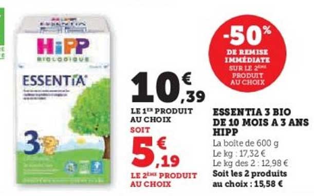 ESSENTIA 3 BIO DE 10 MOIS A 3 ANS HIP