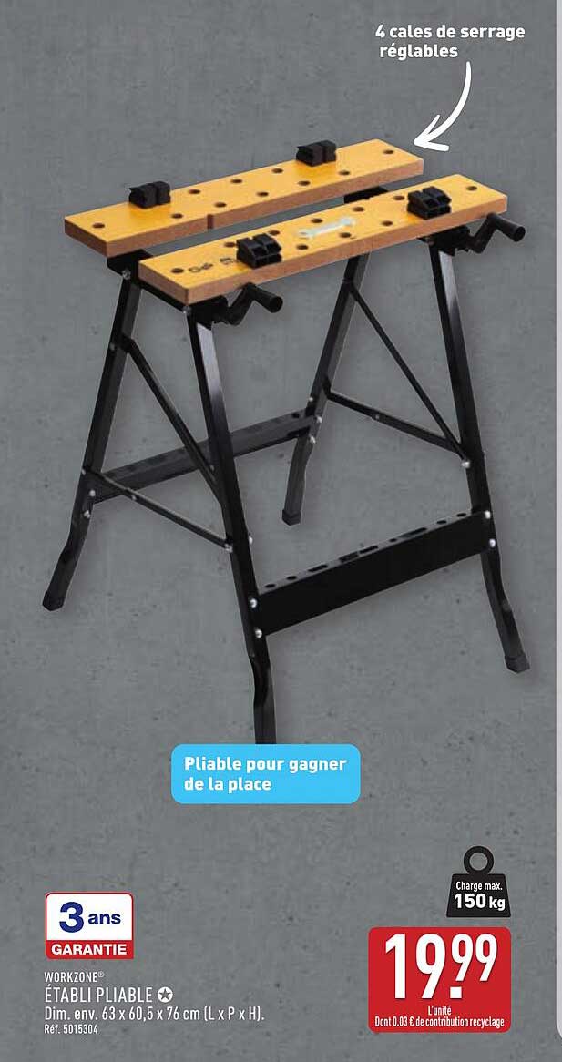 ÉTABLI PLIABLE