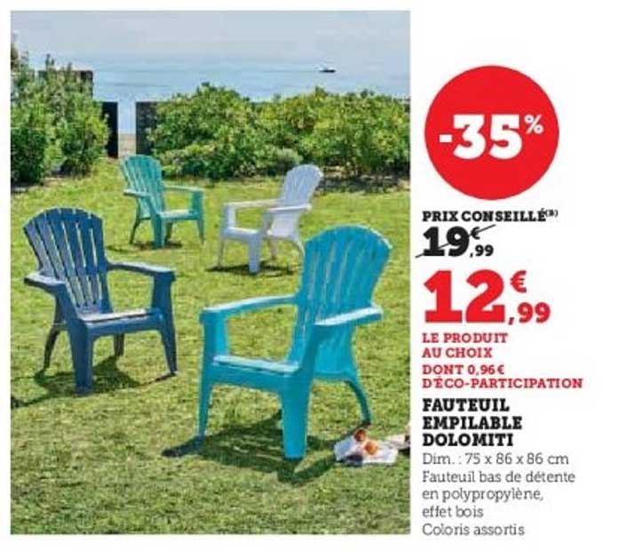 FAUTEUIL EMPILABLE DOLOMITI