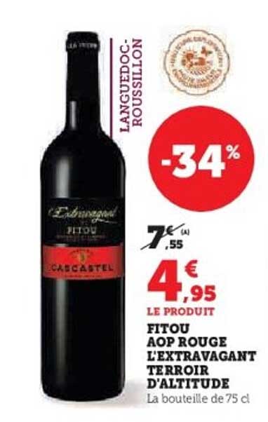 FITOU AOP ROUGE L'EXTRAVAGANT TERROIR D'ALTITUDE
