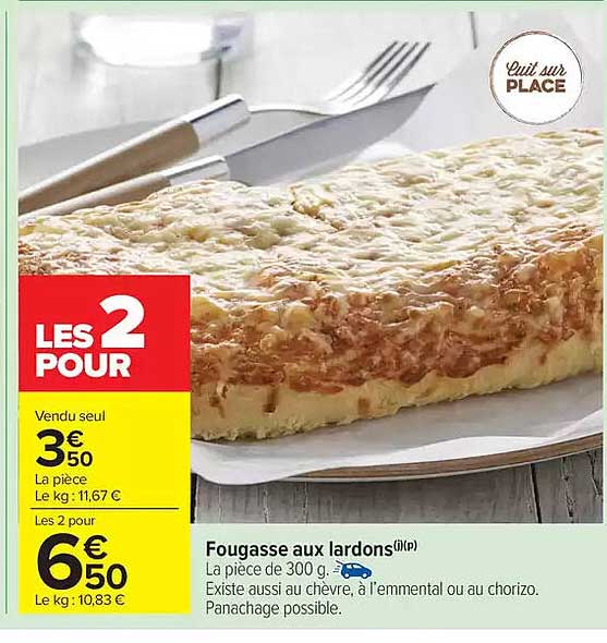 Fougasse aux lardons