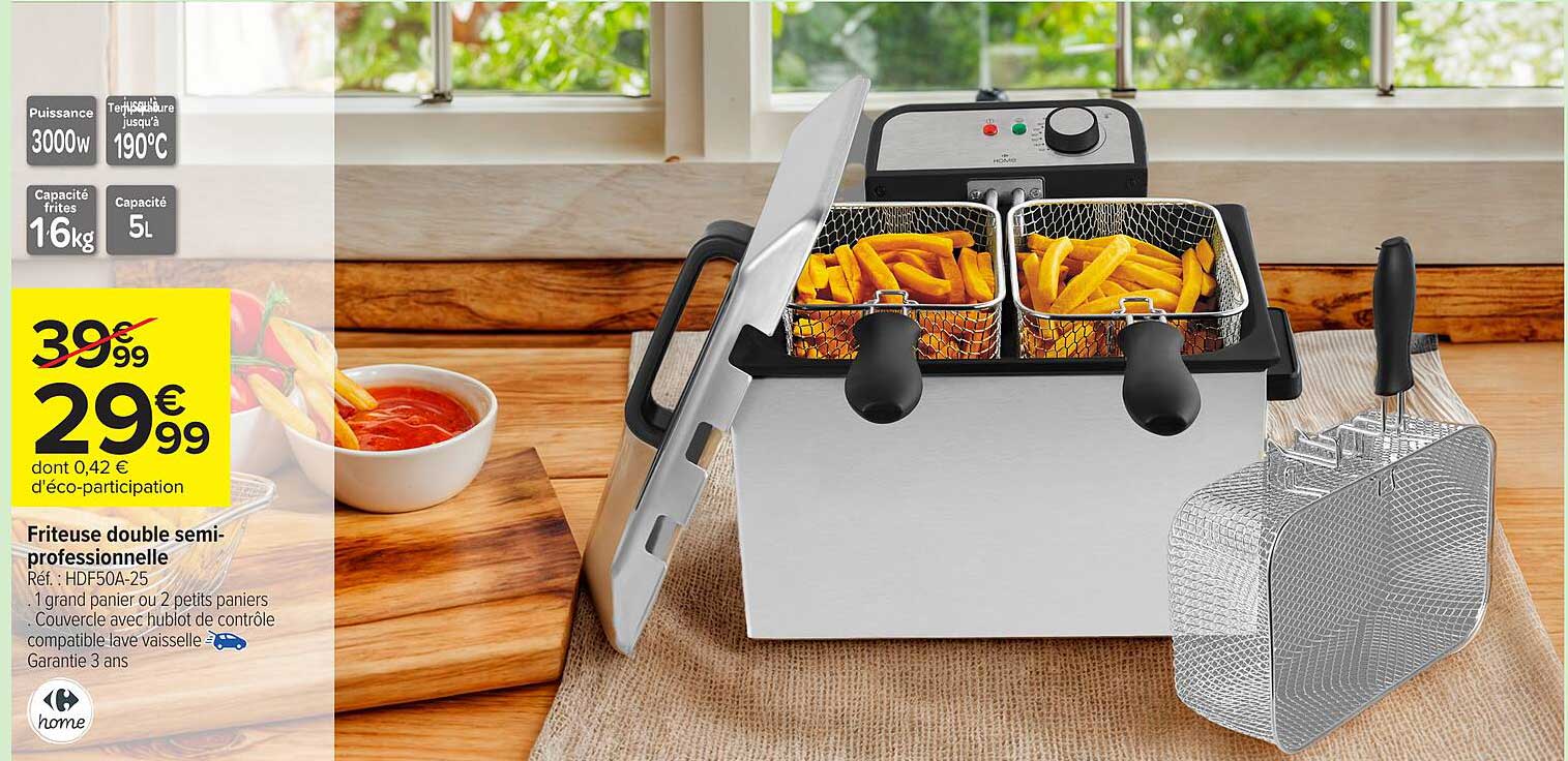 Friteuse double semi-professionnelle