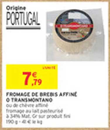 FROMAGE DE BREBIS AFFINÉ O TRANSMONTANO