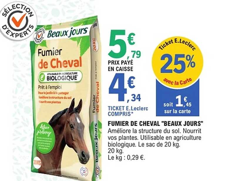 FUMIER DE CHEVAL "BEAUX JOURS"