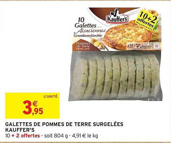 GALETTES DE POMMES DE TERRE SURGELÉES KAUFFER'S