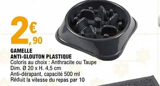 GAMELLE ANTI-GLOUTON PLASTIQUE