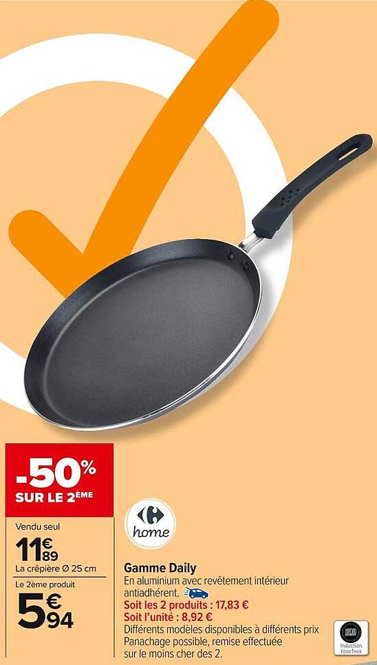 Gamme Daily - Crêpière Ø 25 cm