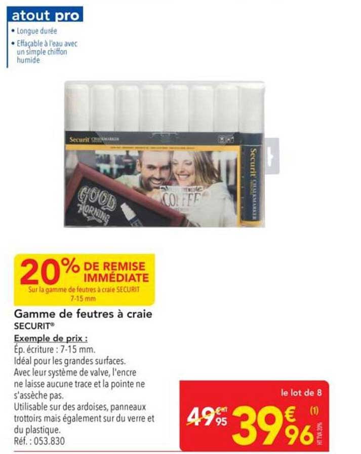 Gamme de feutres à craie SECURIT®