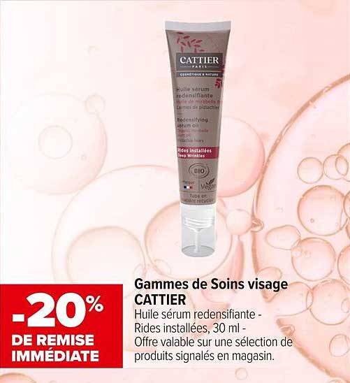 Gammes de Soins visage CATTIER