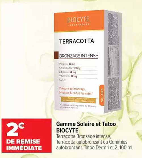 Gammes Solaire et Tatoo BIOCYTE