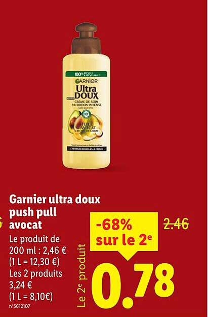 Garnier ultra doux push pull avocat