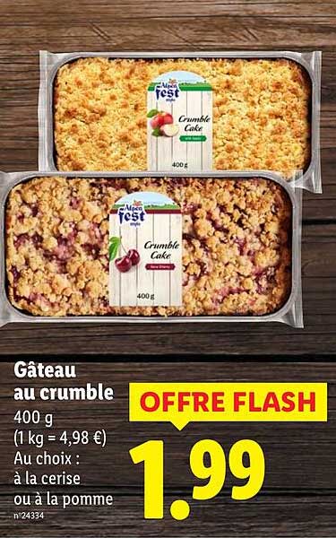 Gâteau au crumble