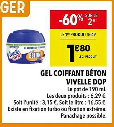 GEL COIFFANT BÉTON VIVELLE DOP