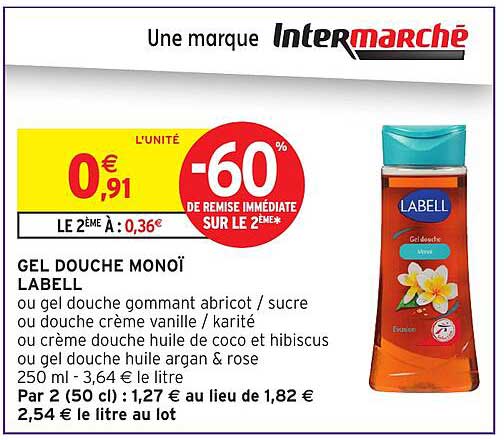GEL DOUCHE MONOÏ LABELL