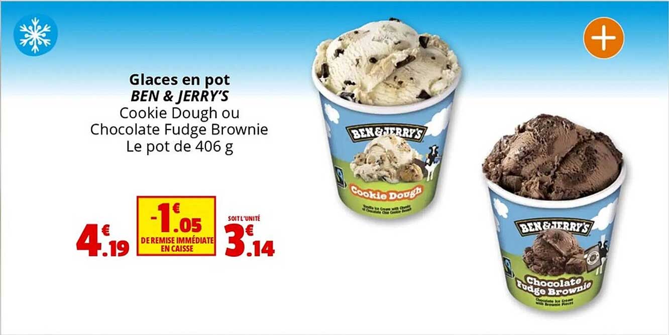 Glaces en pot BEN & JERRY’S