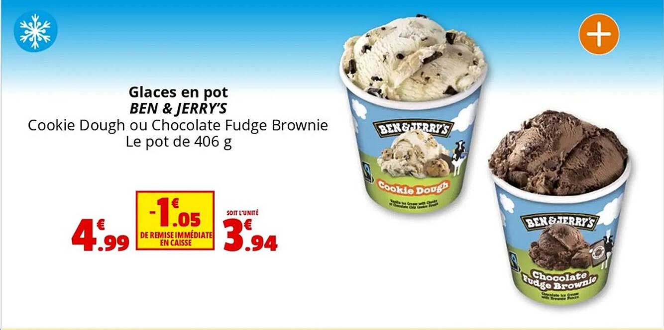 Glaces en pot BEN & JERRY'S