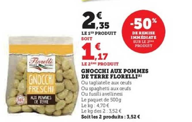 GNOCCHI AUX POMMES DE TERRE FLORELLI