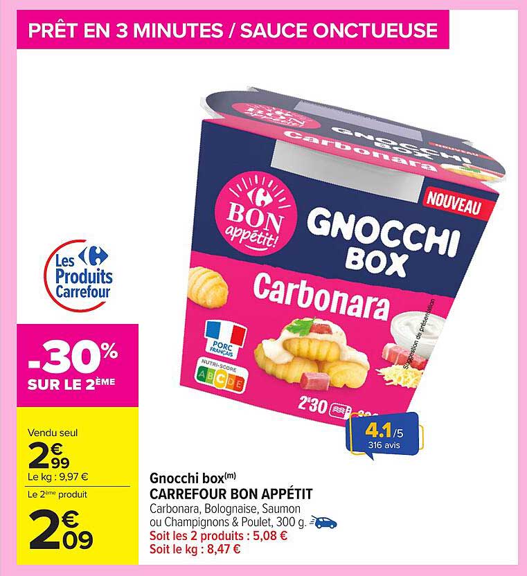 Gnocchi box Carbonara