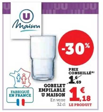 Gobelet empilable U Maison -30%