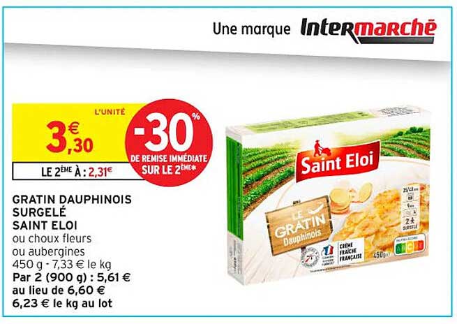 GRATIN DAUPHINOIS SURGELÉ SAINT ELOI