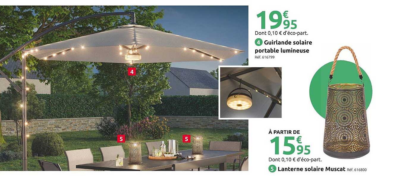 Guirlande solaire portable lumineuse
