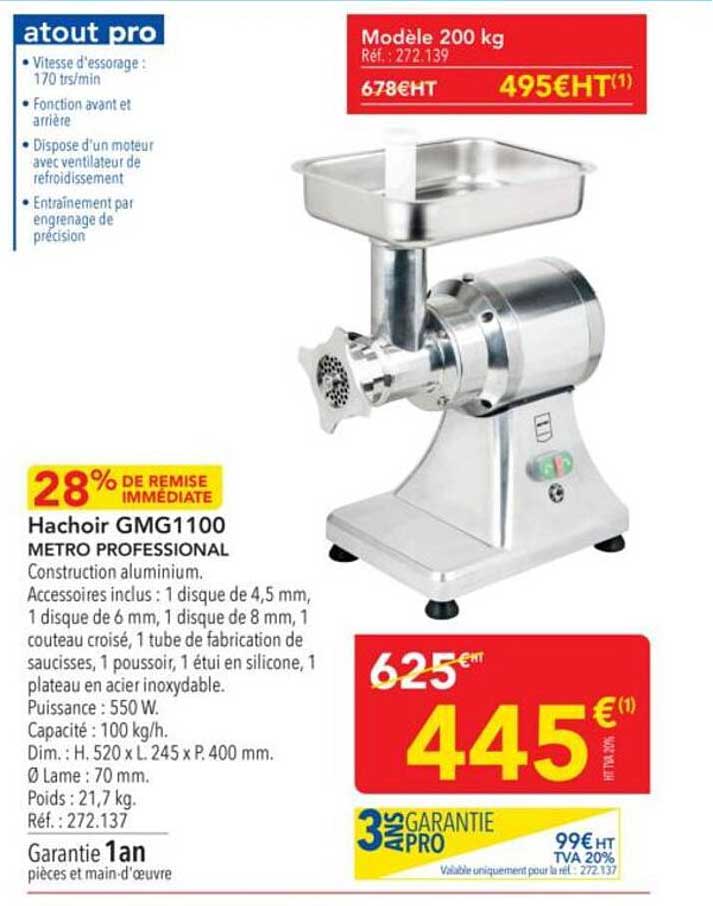 Hachoir GMG1100 METRO PROFESSIONAL