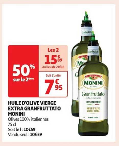HUILE D'OLIVE VIERGE EXTRA GRANFRUTTATO MONINI
