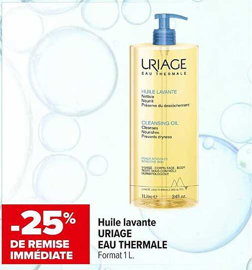 Huile lavante URIAGE EAU THERMALE Format 1 L.