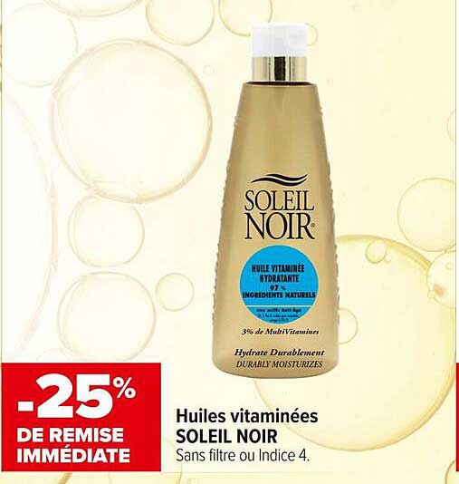 Huiles vitaminées SOLEIL NOIR