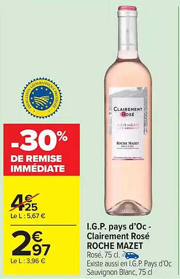 I.G.P. pays d’Oc - Clairément Rosé ROCHE MAZET