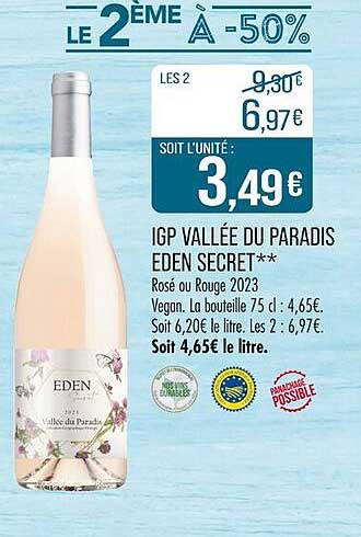 IGP VALLÉE DU PARADIS EDEN SECRET**