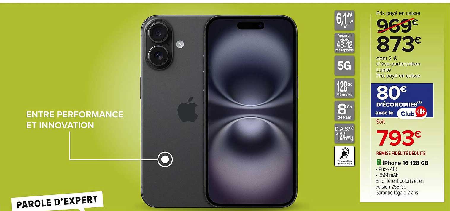 iPhone 16 128 Go