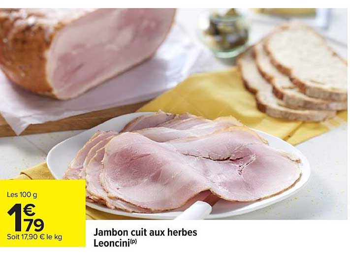Jambon cuit aux herbes Leoncini