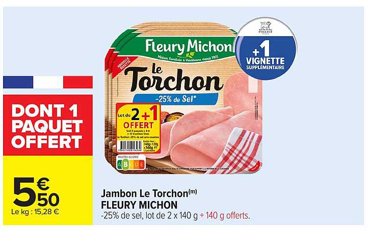 Jambon Le Torchon(m) FLEURY MICHON