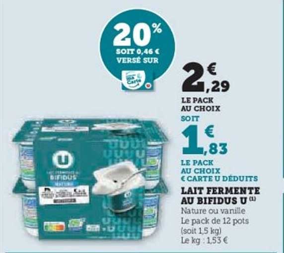 LAIT FERMENTÉ AU BIFIDUS U